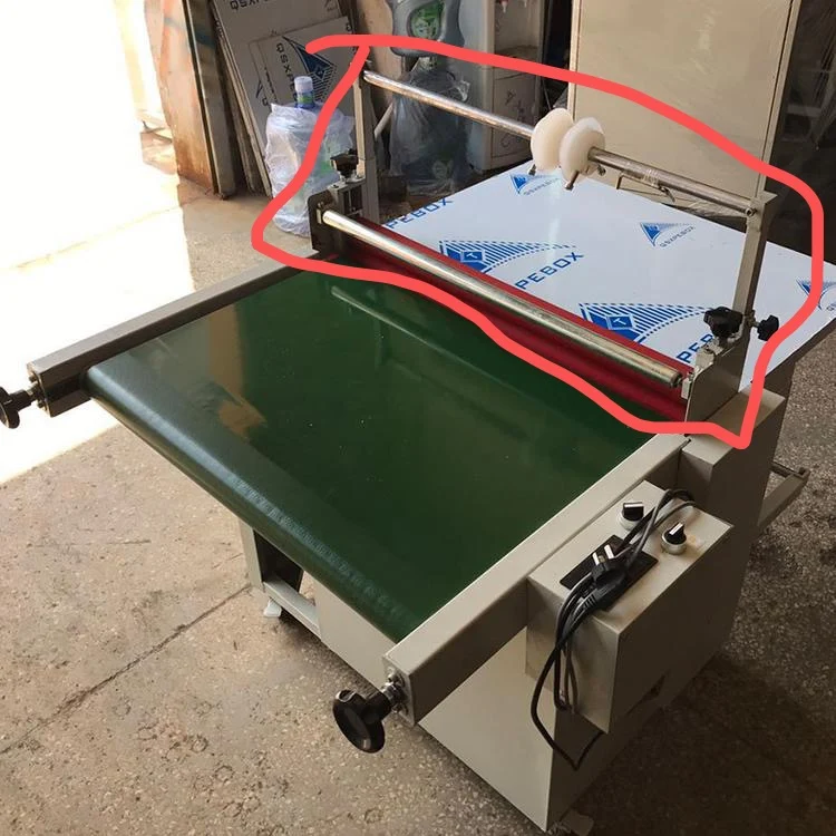 protective film wrapping shelf for PC profile extrusion line surface protection after transparent profile cutting